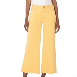 Kut from the Kloth Meg High Rise Wide Leg Size 1010 / Sunflower